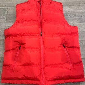 Tuveke Red Quilted Puffer Vest Men’s Large NWT